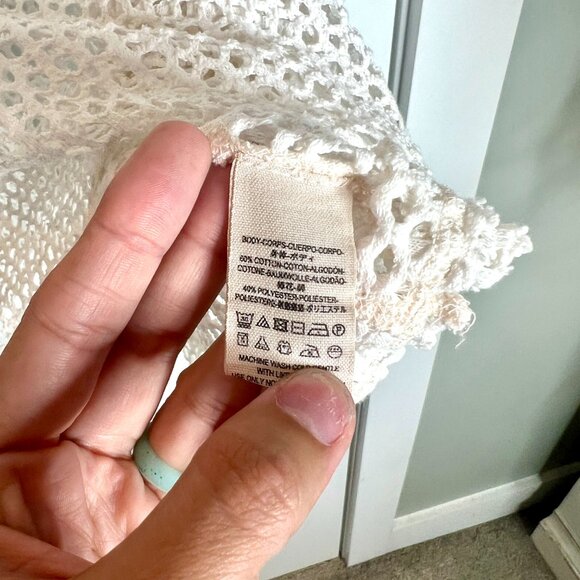 We The Free Napa Top Boho Beachy Open Knit Round Neck Oversized Hippie Small - Picture 4 of 6